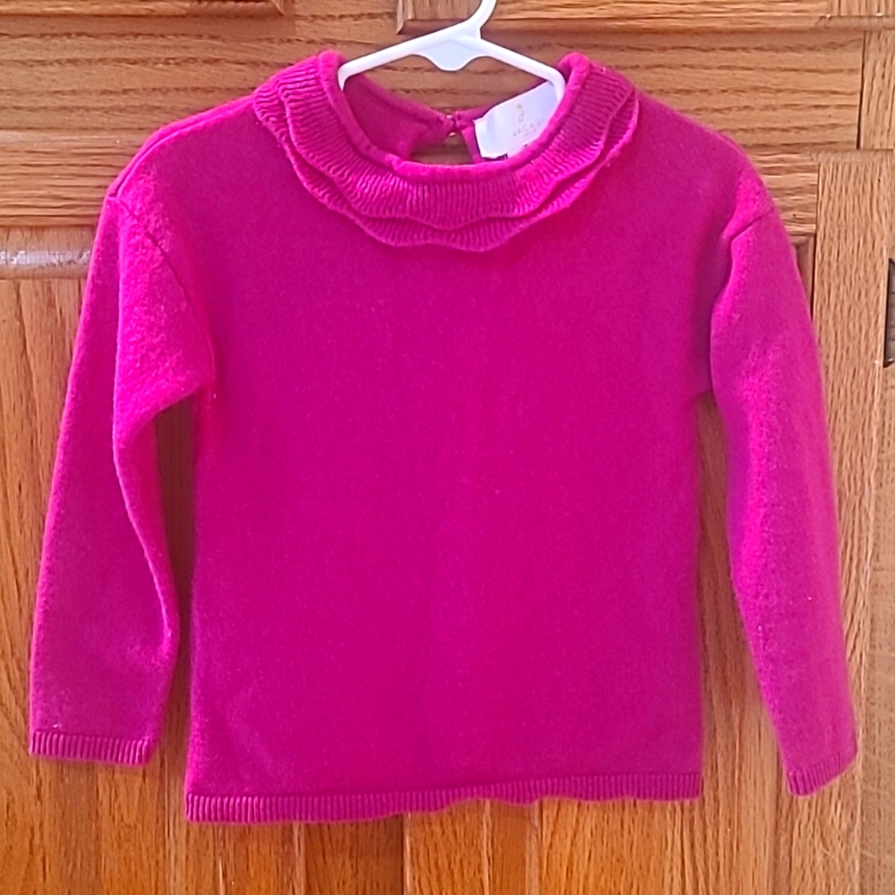 Jacadi-Paris knitted cashmere fancy  longsleeves sweater for a girl, size 4A.